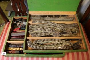 Cased Hornby Dublo Train set with assorted stock and track