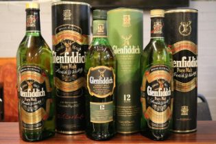3 Boxed Bottles of Glenfiddich whisky including 12 Year 70cl