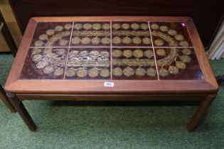 Mid Century Nathan Teak Tile topped Coffee table