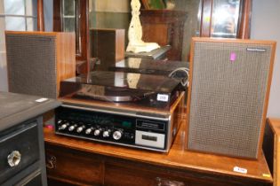 National Panasonic Record Player with a pair of Speakers