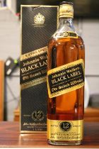 Johnnie Walker Black Label Old Scotch Whisky 12 Year boxed 1 Litre