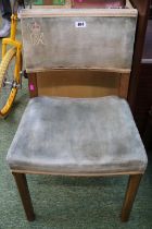 George VI Limed Oak Coronation chair by Hands & Sons Ltd 1937. Stamped marks to base