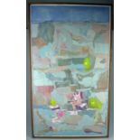 Conrad Lewis RCA (1922-2005) 'Rocks' Oil on Board Framed. Signed lower left. Measures 93cm by