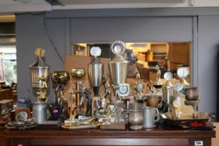 Large Collection of assorted Golfing Trophies mostly for Major R Priestley