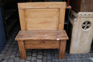 Pine Stained hall Bench