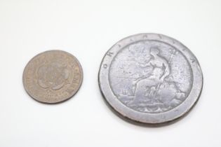 USA Penny Rosa Americana 1722 and a 1797 Cart Wheel Penny