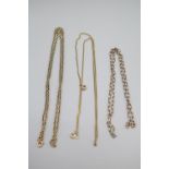 Collection of 9ct Gold Necklaces 14g total weight