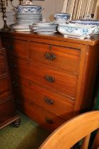 Edwardian Chest of 2 over 3 drawers with metal drop handles