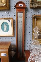 20thC Stick Barometer of domed top 72cm in Length