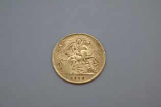 1910 Gold Half Sovereign 3.98g total weight