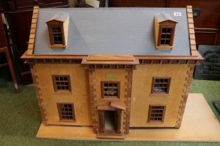 Large partially constructed Kendrew House by Lectromatic, Georgian style dolls house