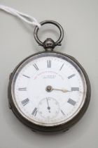 Edwardian Silver Pocket watch The Express English Lever J G Graves of Sheffield