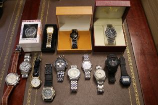 Collection of various watches to include Casio, G-shock, Aqua etc