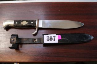 Hirschkrone Post War Scout knife with scabbard - same design as the Hitler Youth Dagger