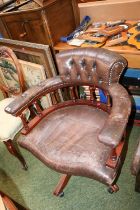 Chesterfield Office swivel captains chair