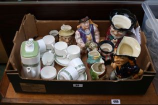 Box of assorted Ceramics to include Royal Doulton Rondelay pattern Coffee service and a collection