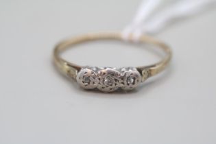 Edwardian 9ct Gold Diamond set ring Size O