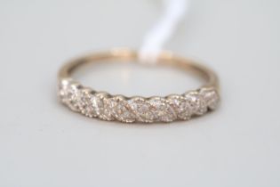 Ladies 9ct Gold Diamond set ring Size N