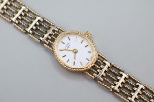 Rotary 9ct Gold Ladies Wristwatch 14g total weight with movement