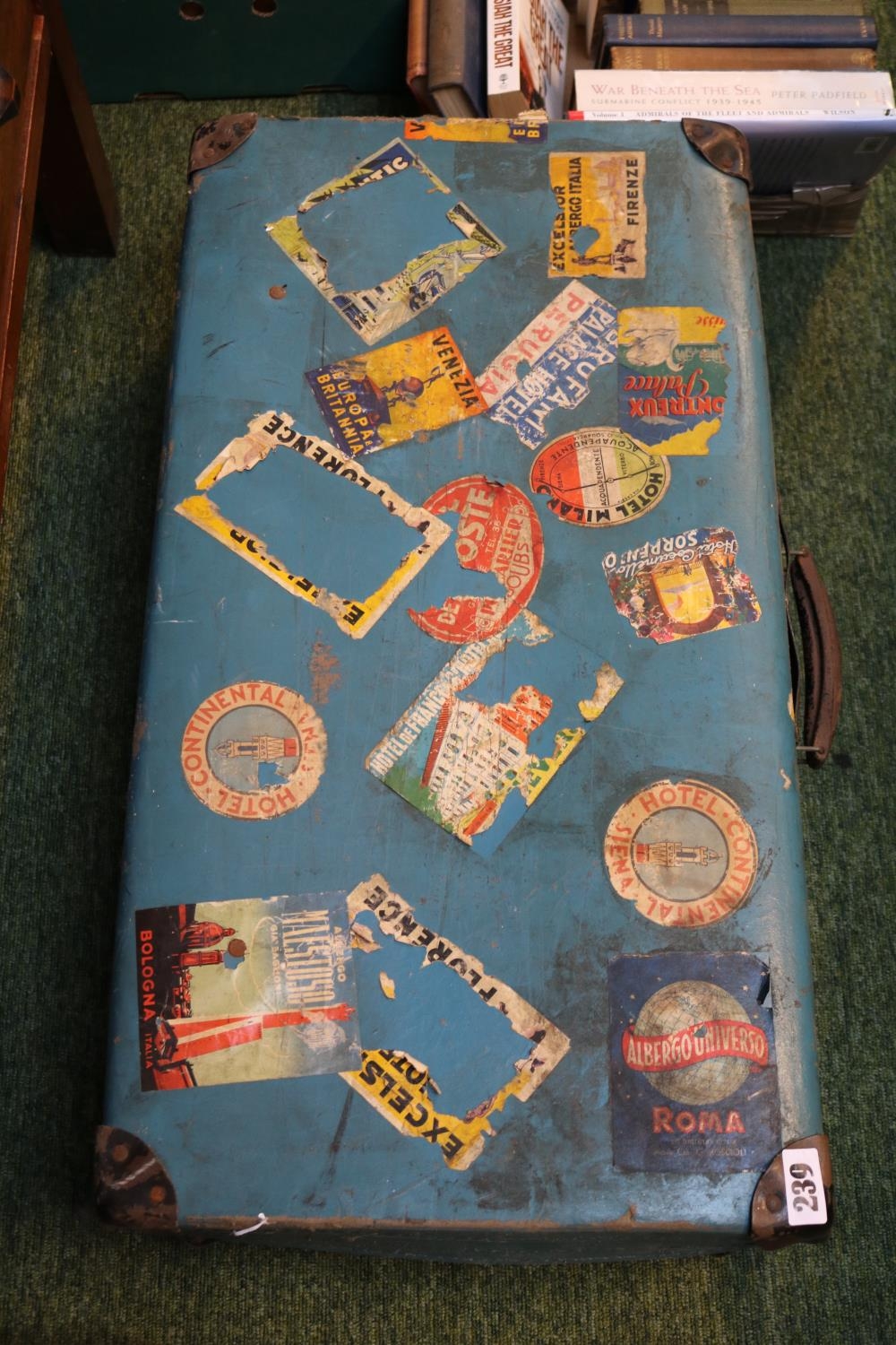 Vintage Travelling case with assorted Labels and 3 Briefcases - Image 2 of 2