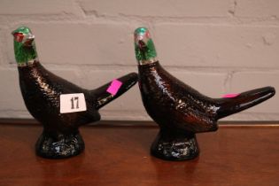 2 Avon Pheasant Shaped Aftershave bottles