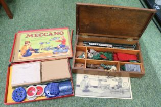 Meccano Accessory Outfit 3A and a Oak Meccano set