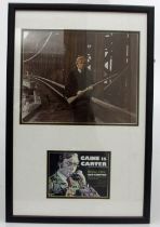Michael Caine Personally Signed Framed "Get Carter" Film Photograph. The frame measures 48cm by 31.