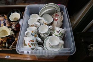 Good Collection of Portmeirion Botanic Garden Tea & Coffee Cups and Saucers