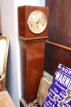 Mahogany Cased Grandmother clock with numeral dial