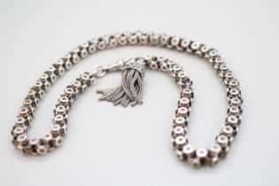 Decorative Silver Fancy Link Watch Chain 28g total weight