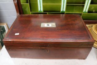 Large Victorian Mahogany with applied Brass plaques
