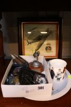 Collection of Militaria related items to include Insignia, Shells, RAF figure etc