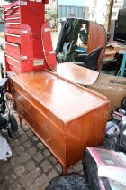 Mid Century Dressing table of Seven drawers with metal handles