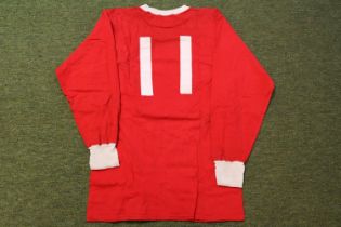 GEORGE BEST 1967/68 MATCH WORN #11 MANCHESTER UNITED HOME JERSEY WITH MEMORABILIA - This