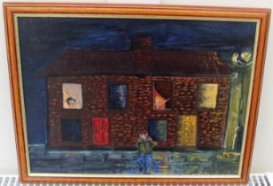 Denise Leggett "2nd Best" Moods Series 1996. Oil on board. Signed lower right. Measures 44cm by