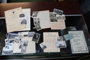 Collection of Interesting Third Reich and other documents to include Letters Photographs etc