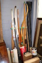 A Large Collection of Archery Bows, Arrows and related items to include Portland 2000 Tudor Take