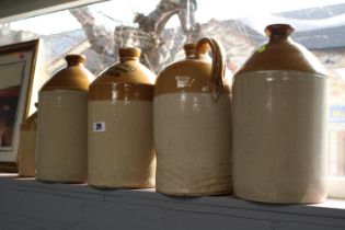 W & T King of St Ives two tone flagon and 3 other Jardinières