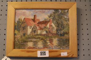 Anthony Brown Contemporary Oil on board of Willy Lotts House dated 2001