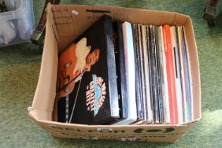 Box of assorted Vinyl Record to include Elvis, Simon and Garfunkel etc