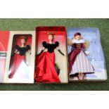 Boxed Barbie Victorian Ice Skater by Mattel and 2 boxed Avon Barbie Winter Splendor figures by
