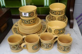 Collection of 1980s Kiln Craft dinner ware