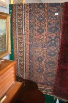 Afghan Brown ground rug 200cm in Length