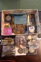 Box of Early 20thC and later British Coins to include George V Silver, Commemorative etc