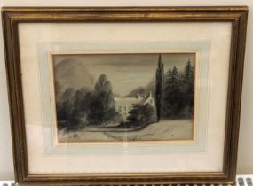 Lakeland Watercolour Artist Unknown. Framed measures 32.5cm by 27cm.