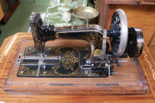 Frister & Rossman Sewing machine with inlaid case