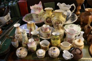 Large Collection of assorted 19thC and later Ceramics to include Wash Jug and Bowl, Vases, Tureens