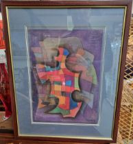 Trevor Thomas (1907-1993) "Abstract Form" 1957 Original Watercolour. Framed and glazed. Measures