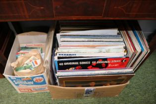 Collection of assorted Vinyl Records to include The Walker Brothers Dennis Waterman etc and a
