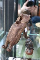 Black Forest Nut crackers in the form of a Bear and a Art Deco Carved figure of a Bird